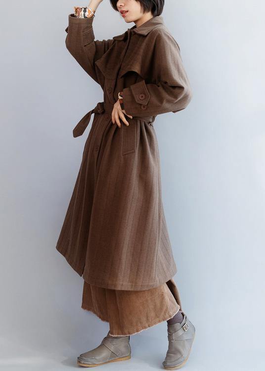 Italian Chocolate Long Coats Shirts Lapel Collar Tie Waist Coats