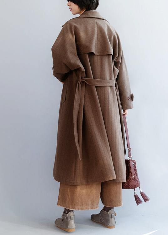 Italian Chocolate Long Coats Shirts Lapel Collar Tie Waist Coats