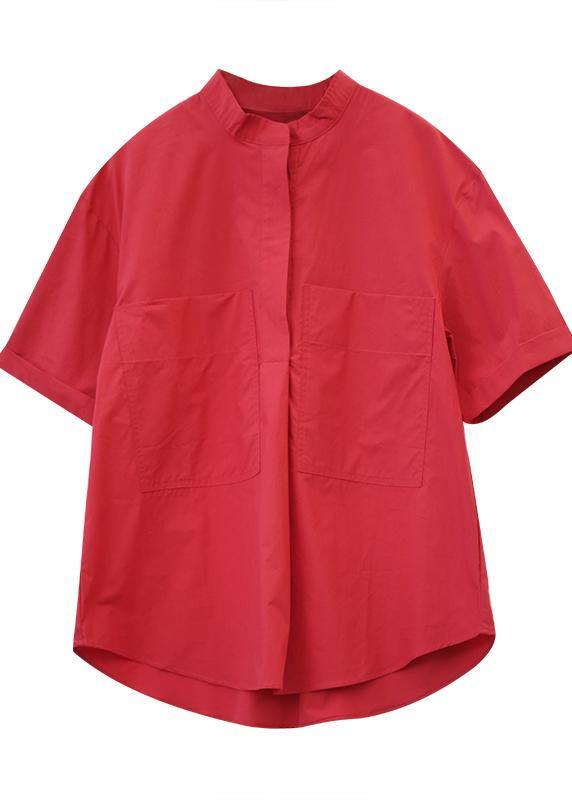 Italian Lapel Pockets Cotton Tunic Outfits White Shirt