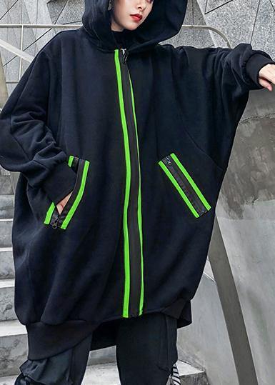 Italian Pockets Thick Cotton Clothes Cotton Black Blouses