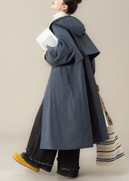 Japanese Style Wear on Both Sides Hooded Cotton Filled Coat Winter