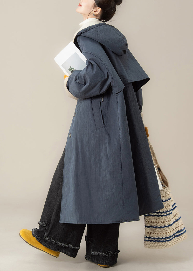 Japanese Style Wear on Both Sides Hooded Cotton Filled Coat Winter