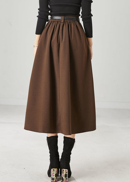 Khaki Cotton a Line Skirts Exra Large Hem Spring