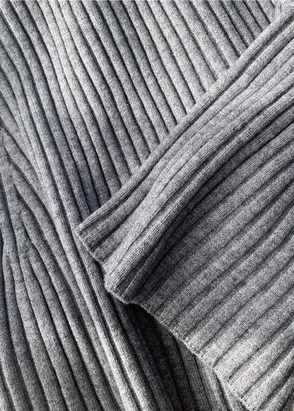 Knitted Big Hem Sweater Wardrobes Classy Sleeveless Daily Knit Dress
