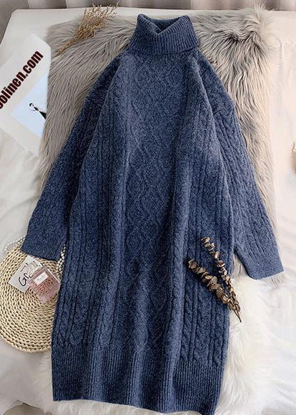Knitted Navy Sweater Wardrobes Lapel Thick Funny Knitwear