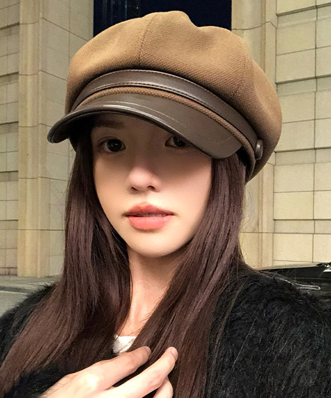 Korean Autumn and Winter Coffee Woolen Painter Hat