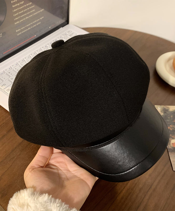 Korean Autumn and Winter Coffee Woolen Painter Hat