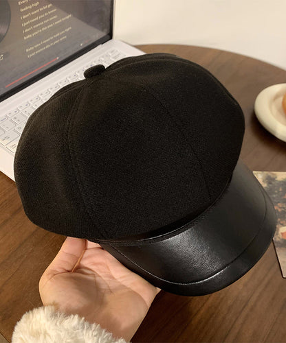 Korean Autumn and Winter Coffee Woolen Painter Hat
