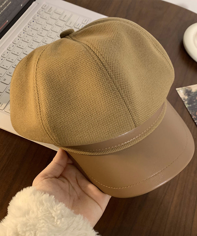 Korean Autumn and Winter Coffee Woolen Painter Hat
