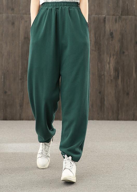 Autumn Art Black Elastic Waist Pocket Pants