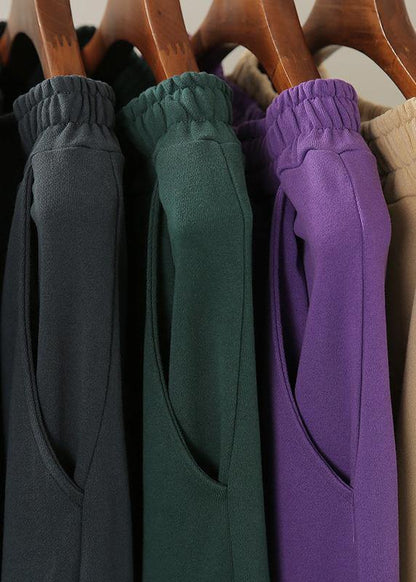 Autumn Art Black Elastic Waist Pocket Pants