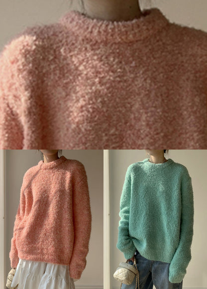 Lake Blue Cozy Thick Knit Sweater O-neck Spring
