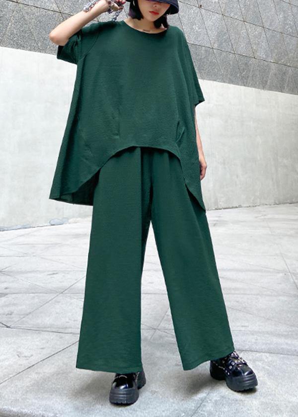 Large Size Light and Mature Temperament T-shirt, Wide-leg Pants Two-piece Suit, Young Age Suit