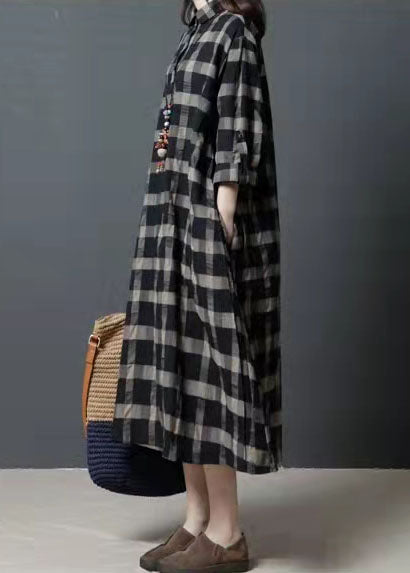 Large Pockets Spring Shirt Dress