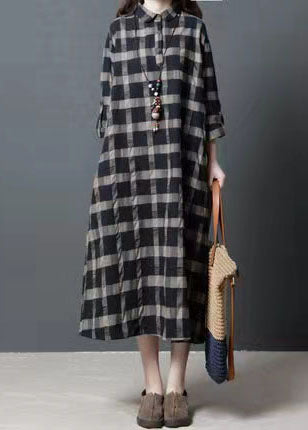 Large Pockets Spring Shirt Dress