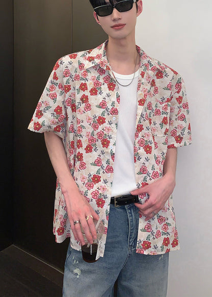 Leisure Versatile Short Sleeved Vacation Style Shirt for
