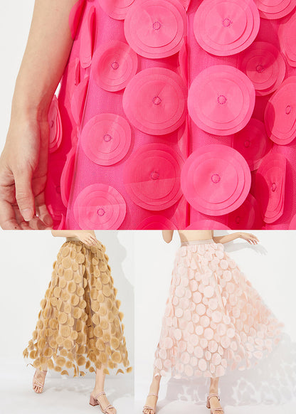 Light Pink Tulle a Line Skirt Oversized Summer