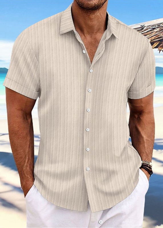 Loose Light Blue Peter Pan Collar Button Cotton Shirt Summer