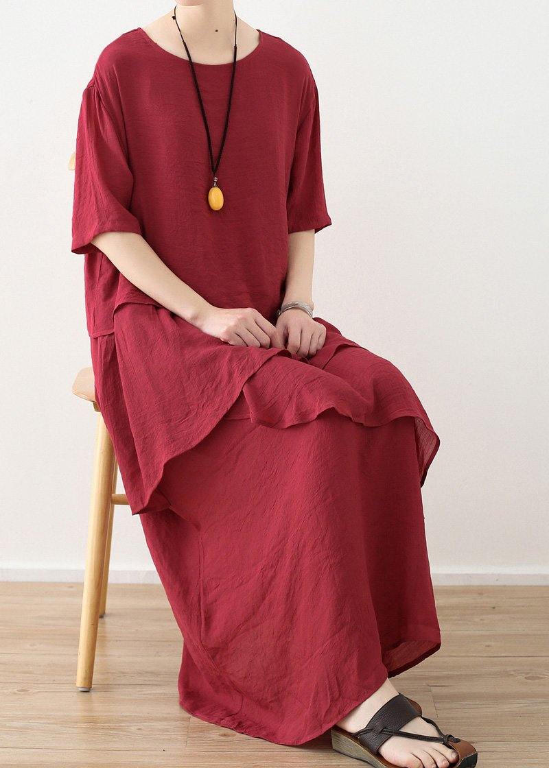 Loose Black Linen Cotton Dress Shirts Layered Clothing Summer Dresses