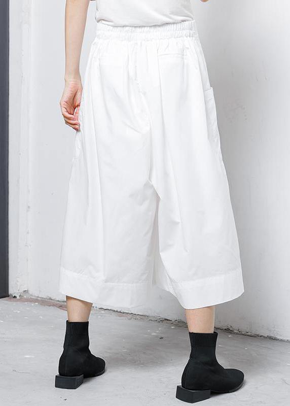 Loose Linen Clothes Pakistani Elastic Waist Wide Leg Pants