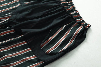 Loose Yellow Striped Ideas Wide Leg Pants Pockets Long Summer Pants