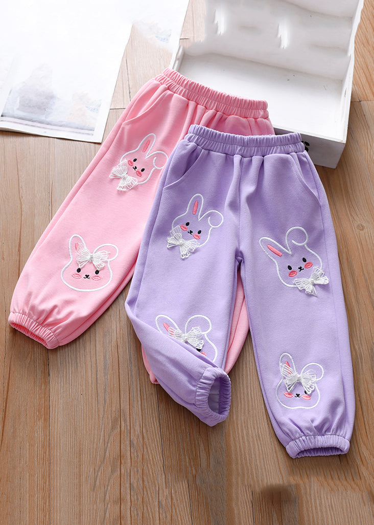 Pink Animal Print Beam Pants