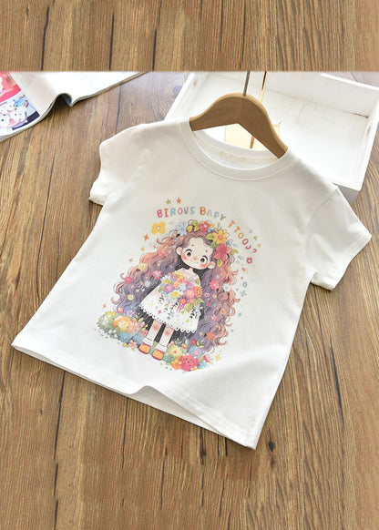 Pink Print T Shirts Short Sleeve