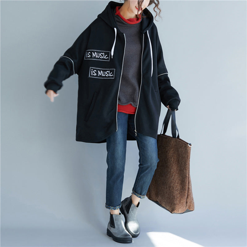 Black Parkas for Hooded Winter Jacket Thick Winter Outwear