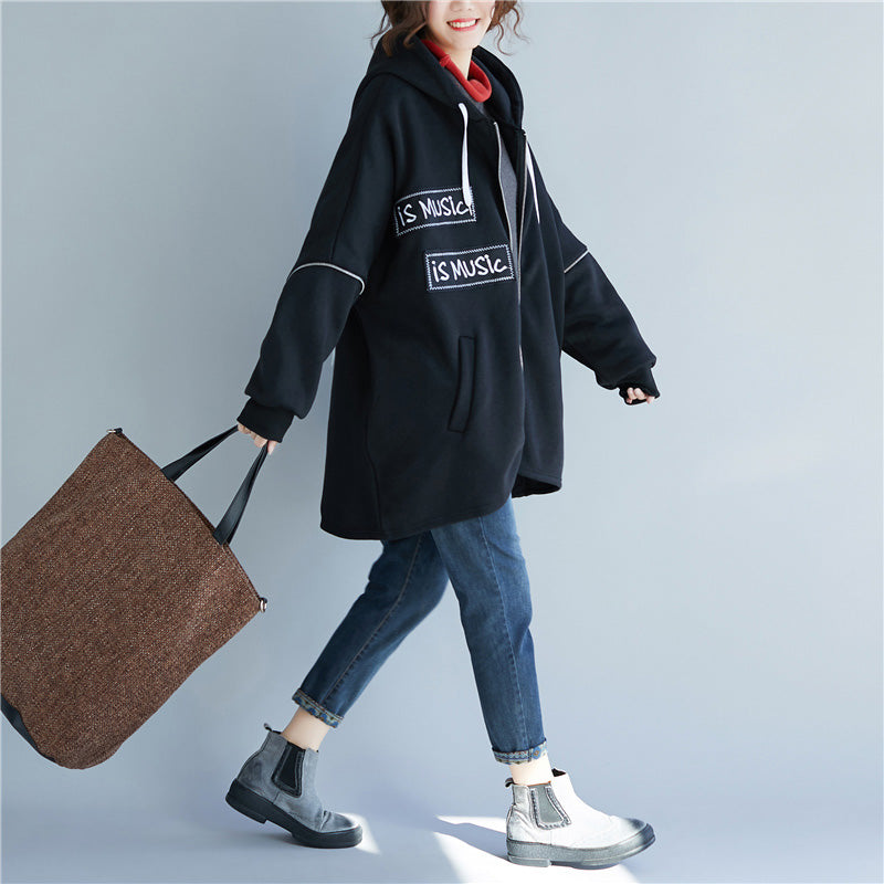 Black Parkas for Hooded Winter Jacket Thick Winter Outwear