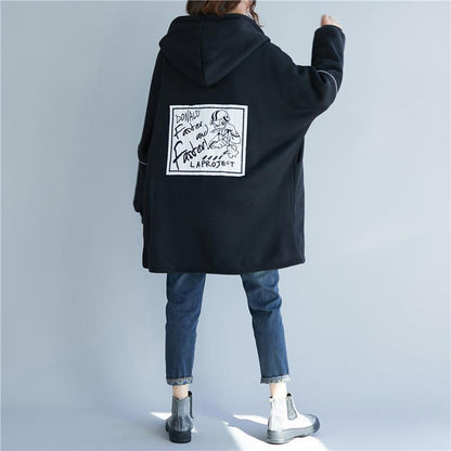 Black Parkas for Hooded Winter Jacket Thick Winter Outwear
