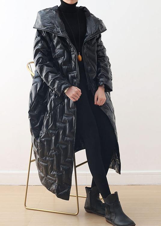 Black Warm Warm Winter Coat Plussize Hoodeddown Jacket Glossynew Coats