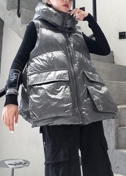 Jackets & Coats Sleeveless Winter Coats Silver Thick Winter Parka