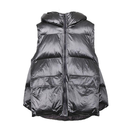 Jackets & Coats Sleeveless Winter Coats Silver Thick Winter Parka