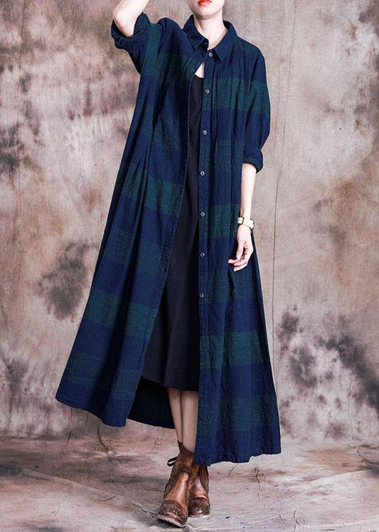 Striped Coats Loose Fitting Coat Fall Outwear Lapel Collar