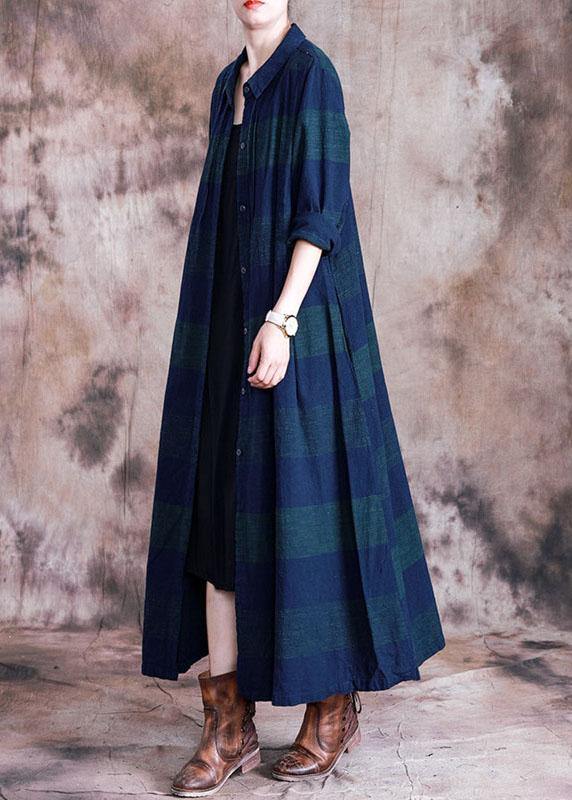 Striped Coats Loose Fitting Coat Fall Outwear Lapel Collar