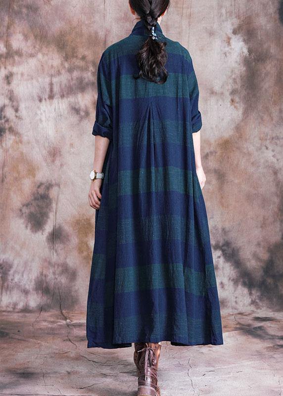 Striped Coats Loose Fitting Coat Fall Outwear Lapel Collar