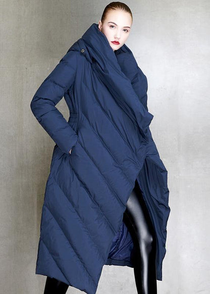 Down Jacket Hooded Coats Burgundy Dark Buckle Down Jacket Woman