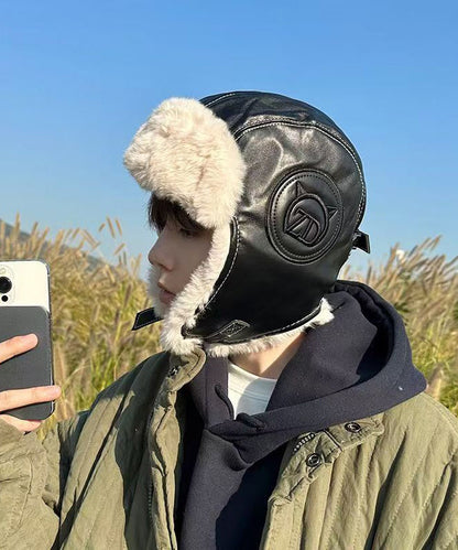 Winter Fuzzy Wool Lined Ear Protection Outdoor Hat