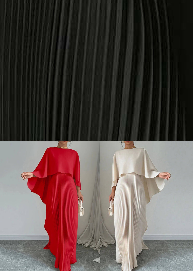 Modern Beige O-neck Maxi Dresses Spring