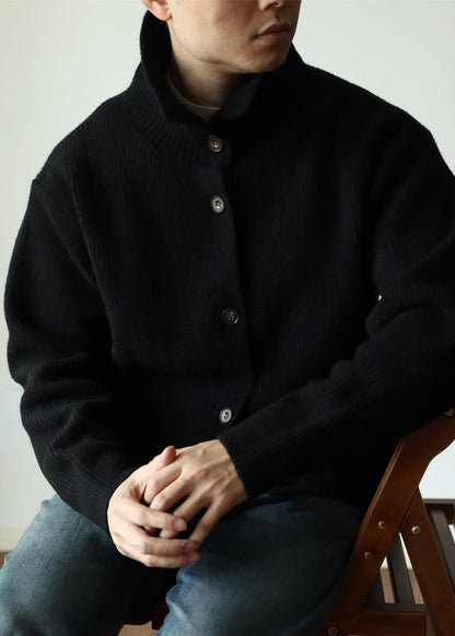 Modern Black Button Cozy Woolen Coat Winter