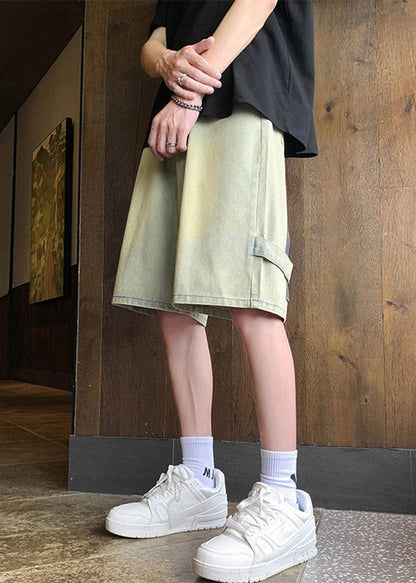 Modern Black Pockets High Waist Denim Shorts Summer