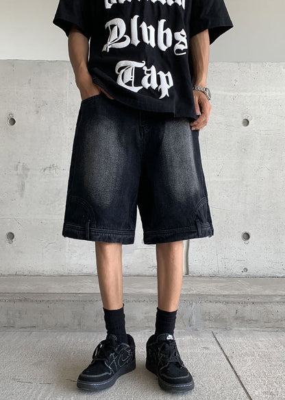 Modern Blue Pockets High Waist Denim Shorts Summer