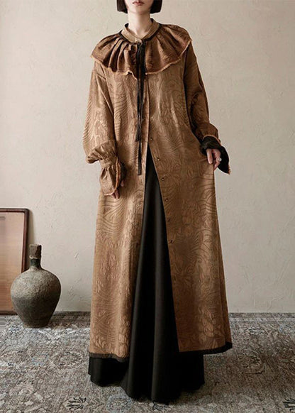 Modern Oversized Jacquard Wear on Both Sides Trench Coats Spring