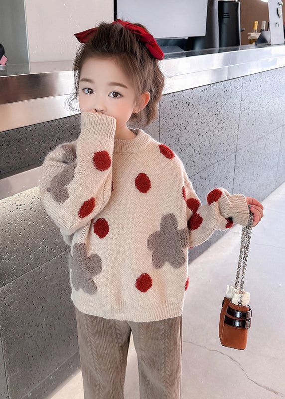 Modern Photo Color O-neck Cozy Cotton Knit Sweater Spring