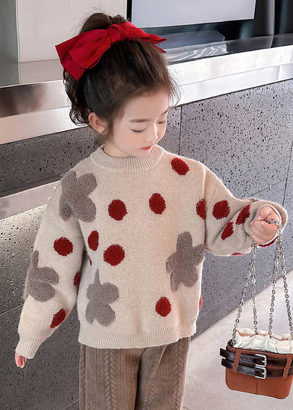 Modern Photo Color O-neck Cozy Cotton Knit Sweater Spring