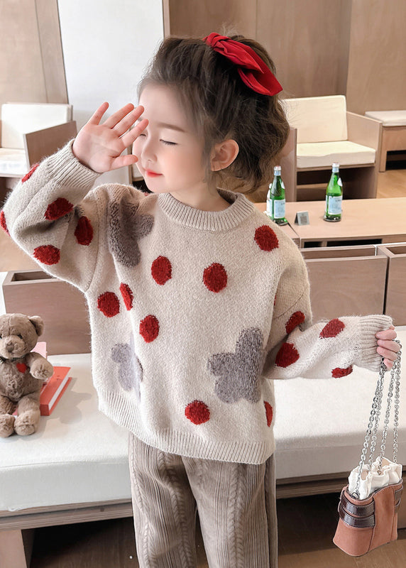 Modern Photo Color O-neck Cozy Cotton Knit Sweater Spring