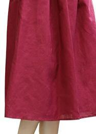 Modern Ruffled Drawstring Spring Tunics Fabrics Red Dress