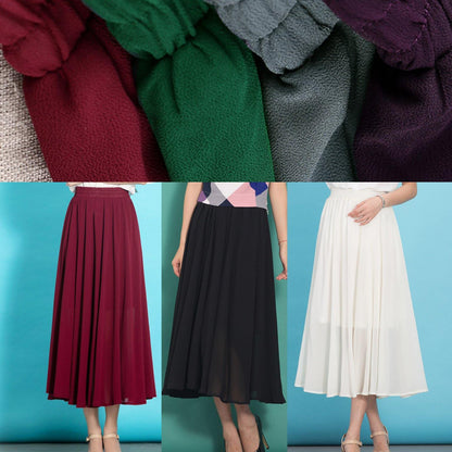 Modern Big Hem Chiffon Dresses Fabrics White Dress Summer