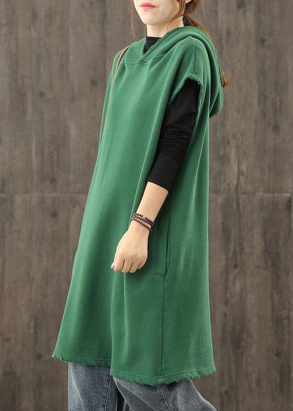 Modern Black Clothes Hooded Pockets Silhouette Tops