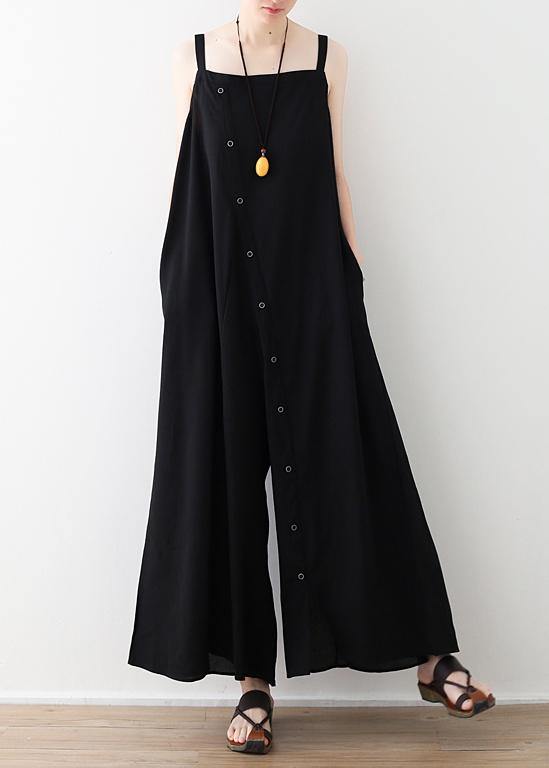 Modern Black Loose Photography Jumpsuit Pants Summer